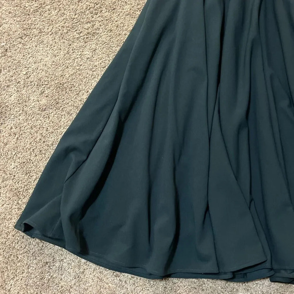 BHLDN Valdis Midi Dress Holly Green Womens size 8 Holiday Event Fit Flare Chic - Picture 4 of 16